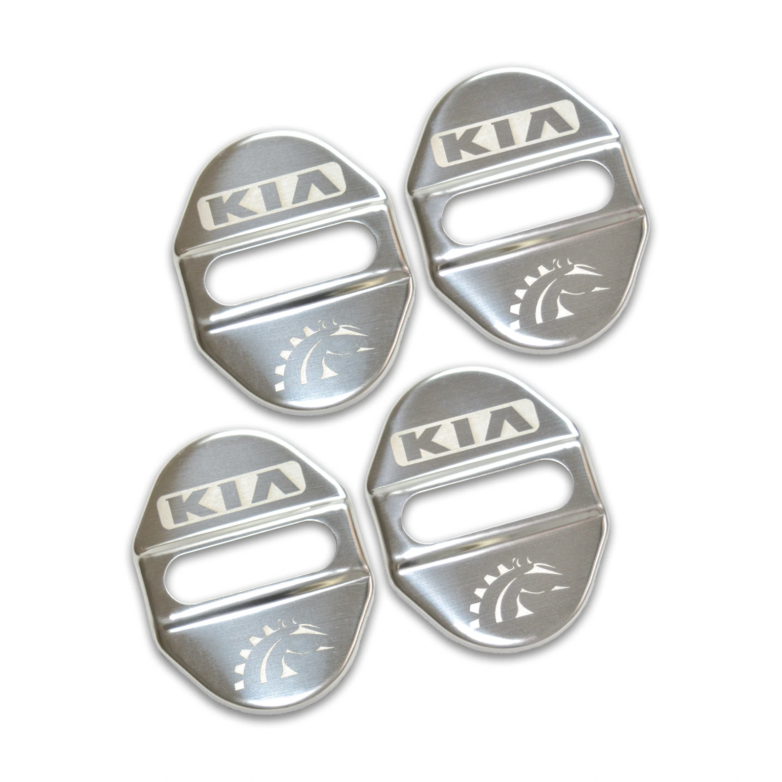 ПЕТЛИ (ТИП 2) НЕРЖ Киа Рио 1, 2 / Kia Rio 1, 2 (1999-2011) (4 шт.) надпись KIA