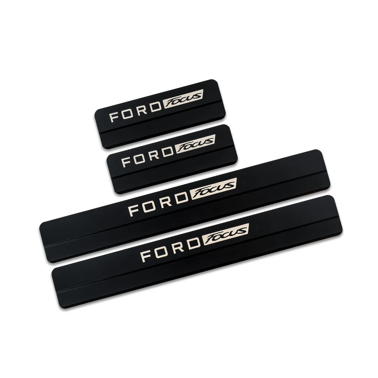 ПОРОГИ ЧЕРНЫЕ Форд Фокус 2 / Ford Focus 2 (2004-2011) надпись Ford Focus (СТУП)
