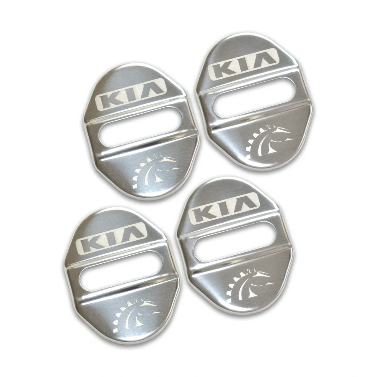 ПЕТЛИ (ТИП 2) НЕРЖ Киа Cид / Kia Ceed (2006-2026) (4 шт.) надпись KIA